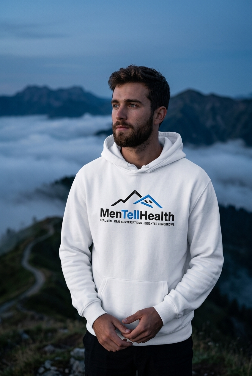 MenTellHealth hoodie — White